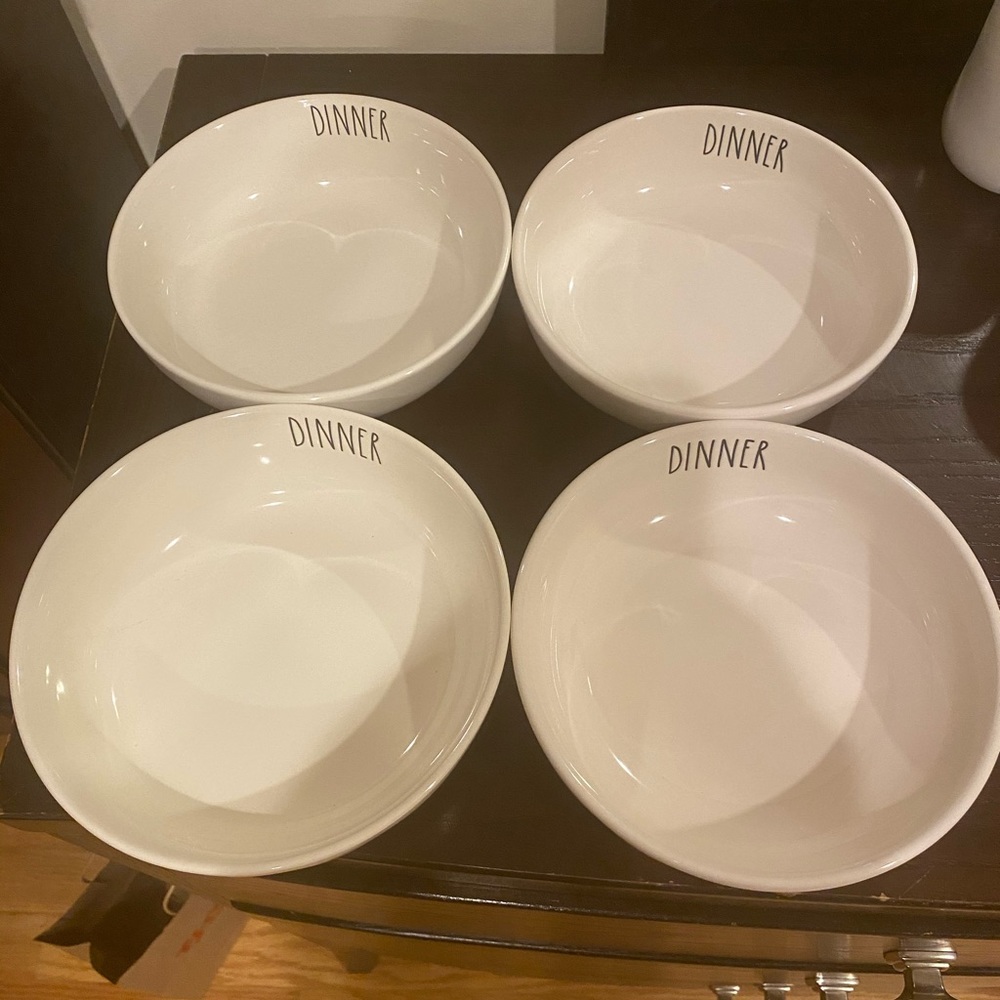 **SOLD on Mercari** Rae Dunn "DINNER" bowls - Picture 2 of 2
